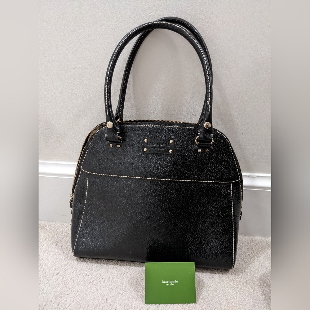 Kate Spade black leather handbag